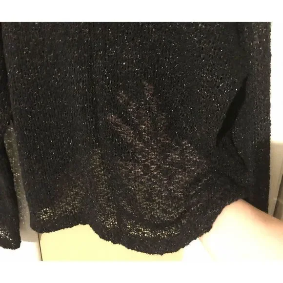 Urban Outfitters Sparkle & Fade Shimmer Knit 3/4 Sleeve Crop Top - Picture 6 of 8